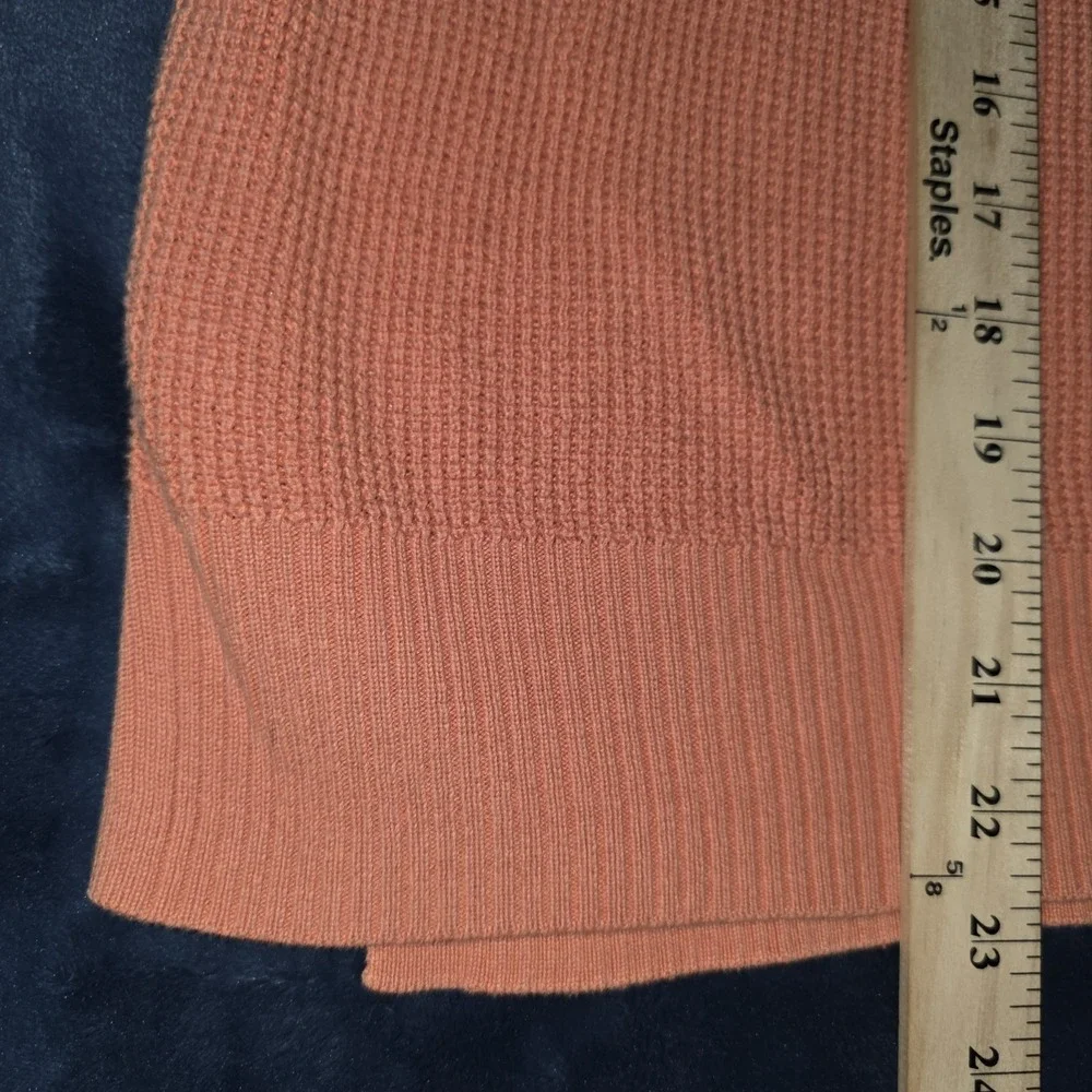 Eddie Bauer Waffle Knit Sweater 2XL XXL Orange & Pink 2 Pc Crewneck Shirt Lot - Picture 11 of 12